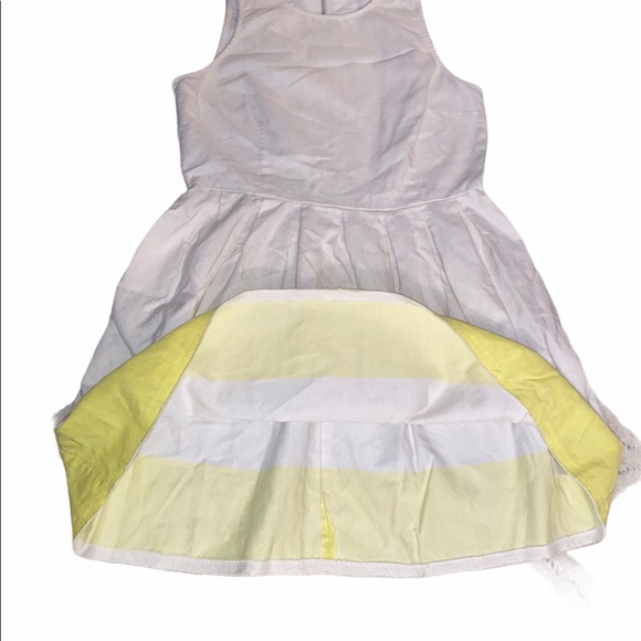 Size 12 Gap Linen Blend Dress with Yellow Trim - Picture 7 of 11